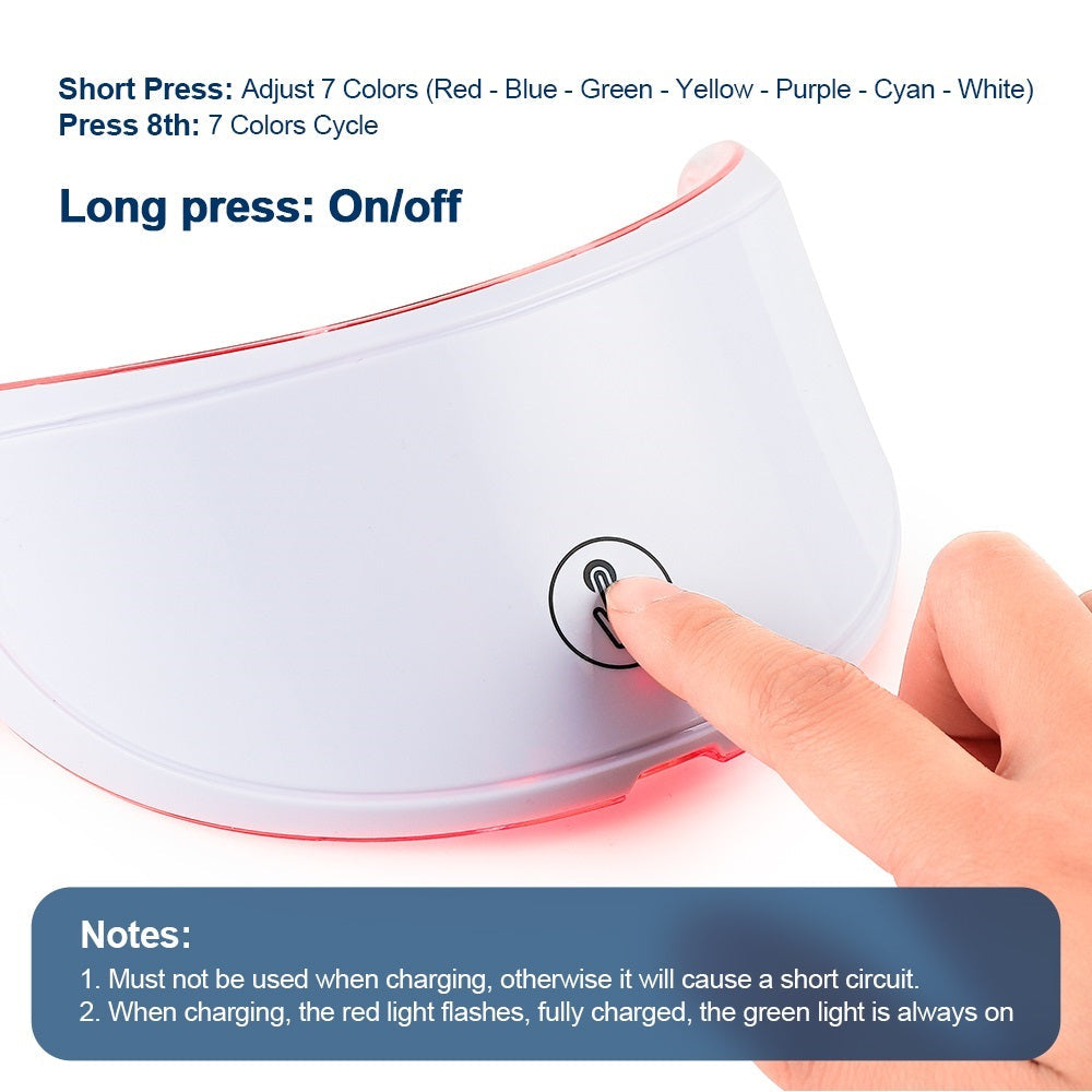 Masque LED Visage & Cou – 7 Couleurs